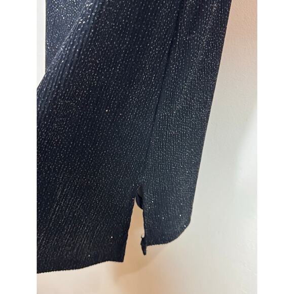 NWT VTG Y2K 90s Plus Size Coldwater Creek Stretch Sheath Midi Dress Black XL - Picture 9 of 11